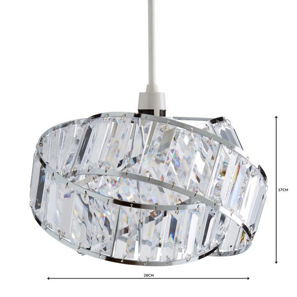 Lilia Acrylic Clear Easy Fit Pendant Shade 4 Lilia Acrylic Clear Easy Fit Pendant Shade - Image 4