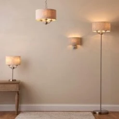 Preston Ivory Linen Shaded Wall Light -Dunelm Cheap Lighting Store 1000093247 alt01