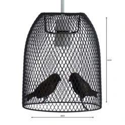 Livry Bird Grey Easy Fit Pendant Shade -Dunelm Cheap Lighting Store 1000111889 alt04