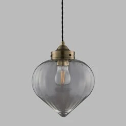 Rio Voyager Ribbed Glass Pendant Light -Dunelm Cheap Lighting Store 1000112039 alt04