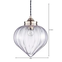 Rio Voyager Ribbed Glass Pendant Light -Dunelm Cheap Lighting Store 1000112039 alt06