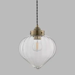 Rio Voyager Ribbed Glass Pendant Light -Dunelm Cheap Lighting Store 1000112039 alt08