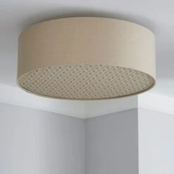 Kirsty Shade Taupe Flush Ceiling Light -Dunelm Cheap Lighting Store 1000119785 alt01