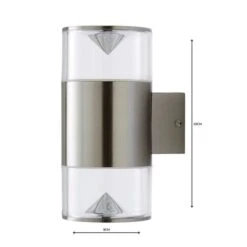 Aden 2 Light Steel Outdoor Wall Light -Dunelm Cheap Lighting Store 1000137345 alt04