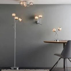 Arta 3 Light Semi Flush Chrome Ceiling Light -Dunelm Cheap Lighting Store 1000137346 alt05