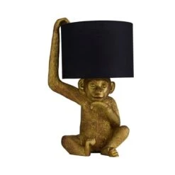 Odisha Resin Monkey Gold Table Lamp 10 Odisha Resin Monkey Gold Table Lamp -Dunelm Cheap Lighting Store 1000139185 alt04