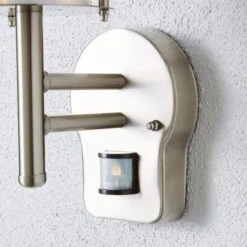 Derek PIR Sensor Glass Steel Outdoor Wall Light 9 Derek PIR Sensor Glass Steel Outdoor Wall Light -Dunelm Cheap Lighting Store 1000158750 alt03