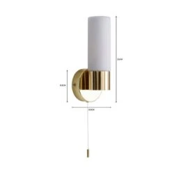 Porto Bathroom Wall Light Brass -Dunelm Cheap Lighting Store 1000182551 alt07