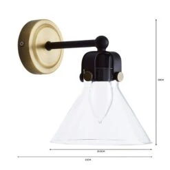 Paulson Bathroom Wall Light Antique Brass -Dunelm Cheap Lighting Store 1000182579 alt07
