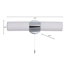 Porto Bathroom 2 Light Wall Light Chrome 13 Porto Bathroom 2 Light Wall Light Chrome -Dunelm Cheap Lighting Store 1000182581 alt07