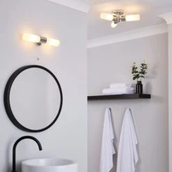 Porto Bathroom 2 Light Wall Light Chrome 14 Porto Bathroom 2 Light Wall Light Chrome -Dunelm Cheap Lighting Store 1000182581 alt08