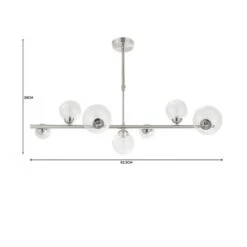Tarsia Glass Satin Nickel Semi Flush Ceiling Light -Dunelm Cheap Lighting Store 1000182791 alt07