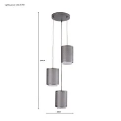 Vienna 3 Light Cluster Ceiling Light -Dunelm Cheap Lighting Store 1000182961 alt07