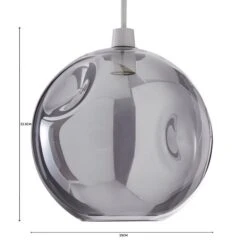 Alexis Glass Easy Fit Pendant Shade -Dunelm Cheap Lighting Store 1000183014 alt07