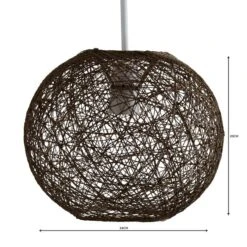 Abaca Ball Easy Fit Pendant Shade -Dunelm Cheap Lighting Store 30199790 alt04