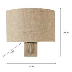 Preston Ivory Linen Shaded Wall Light -Dunelm Cheap Lighting Store 30274337 alt05