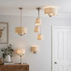 Preston Ivory Linen Shaded Wall Light -Dunelm Cheap Lighting Store 30274337 alt06