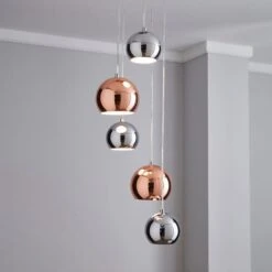 Sora Metallic 5 Light Cluster Ceiling Light