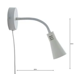 Nola Adjustable Plug In Wall Light -Dunelm Cheap Lighting Store 30671422 alt04