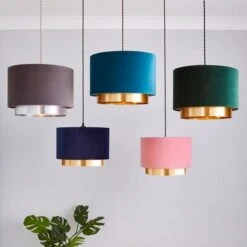 Nesa Two Tier Velvet Lamp Shade -Dunelm Cheap Lighting Store 30713649 alt08