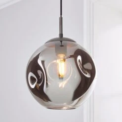 Alexis Glass Pendant Light -Dunelm Cheap Lighting Store 30713728