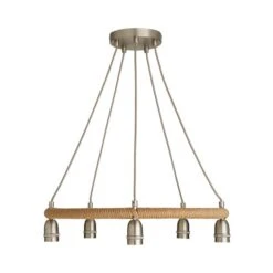 Shelley Rope 5 Light Hoop Ceiling Light -Dunelm Cheap Lighting Store 30730532 alt05