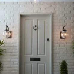 Twain Outdoor Globe Glass Wall Light -Dunelm Cheap Lighting Store 30730558 alt05