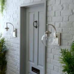 Twain Outdoor Globe Glass Wall Light -Dunelm Cheap Lighting Store 30730560 alt04