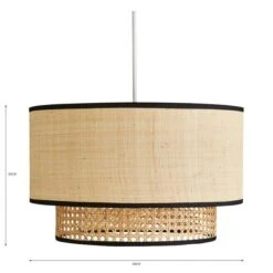 Malika Cane 2 Tier Easy Fit Pendant Shade -Dunelm Cheap Lighting Store 30730579 alt07