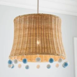 Fiesta Rattan Pom Pom Easy Fit Pendant Shade 15 Fiesta Rattan Pom Pom Easy Fit Pendant Shade -Dunelm Cheap Lighting Store 30734618