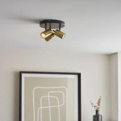 Carter 3 Light Semi Flush Spotlight 16 Carter 3 Light Semi Flush Spotlight -Dunelm Cheap Lighting Store 30754821 alt02