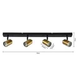 Carter 4 Light Semi Flush Spotlight Bar -Dunelm Cheap Lighting Store 30754822 alt06