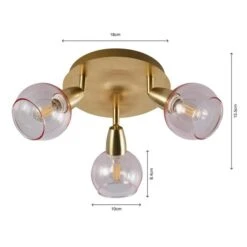 Tia 3 Light Semi Flush Spotlight -Dunelm Cheap Lighting Store 30754829 alt06