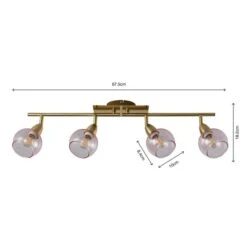 Tia 4 Light Semi Flush Spotlight Bar -Dunelm Cheap Lighting Store 30754839 alt06