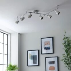 Alto 6 Light Chrome Semi Flush Spotlight Bar -Dunelm Cheap Lighting Store 30754842 alt03