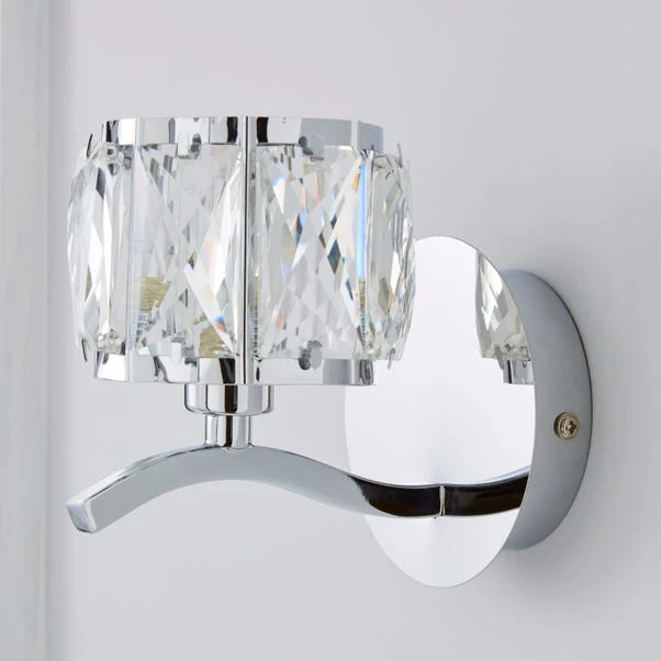 Set Of 2 Kleio Glass Chrome Wall Light 3 Set Of 2 Kleio Glass Chrome Wall Light - Image 3