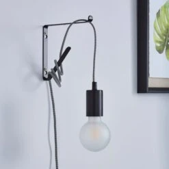 Set Of 2 Bradford Plug In Flex Wall Lights -Dunelm Cheap Lighting Store 30762451 alt02