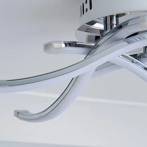 Layla 5 Light Integrated LED Chrome Flush Ceiling Light 3 Layla 5 Light Integrated LED Chrome Flush Ceiling Light - Image 3