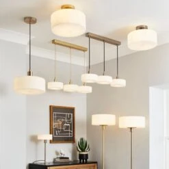 Amelie Opal Glass Flush Ceiling Light -Dunelm Cheap Lighting Store 30768664 alt09