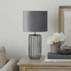 Christine Ribbed Glass Table Lamp 16 Christine Ribbed Glass Table Lamp -Dunelm Cheap Lighting Store 30770024 alt01