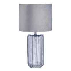 Christine Ribbed Glass Table Lamp 18 Christine Ribbed Glass Table Lamp -Dunelm Cheap Lighting Store 30770024 alt03