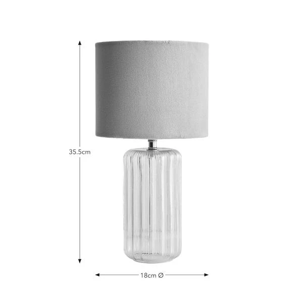 Christine Ribbed Glass Table Lamp 5 Christine Ribbed Glass Table Lamp - Image 5