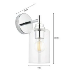 Fryer Chrome Bathroom Wall Light 13 Fryer Chrome Bathroom Wall Light -Dunelm Cheap Lighting Store 30789841 alt06