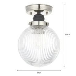 Broden Ribbed Bathroom Flush Ceiling Light -Dunelm Cheap Lighting Store 30789886 alt06