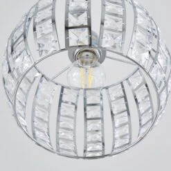 West End Chrome Easy Fit Pendant Shade -Dunelm Cheap Lighting Store 30792360 alt03