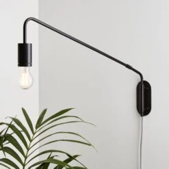 Braddy Arc Plug In Wall Light -Dunelm Cheap Lighting Store 30798611