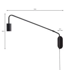 Braddy Arc Plug In Wall Light -Dunelm Cheap Lighting Store 30798611 alt05