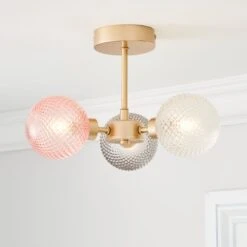 Elodie 3 Light Semi Flush Ceiling Light