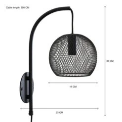 Harrison Plug In Wall Light 11 Harrison Plug In Wall Light -Dunelm Cheap Lighting Store 30817416 alt07