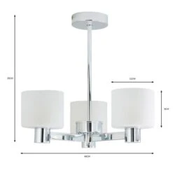 Erin 3 Light Semi Flush Ceiling Light 28 Erin 3 Light Semi Flush Ceiling Light -Dunelm Cheap Lighting Store 30818153 alt05